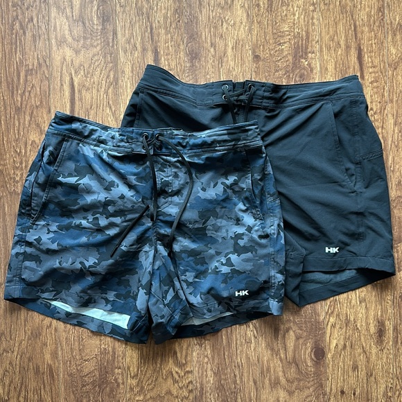 HUMANKIND  Boardshort 5” in Black Camo, Size Large, swim bottoms, gym shorts - Picture 9 of 10